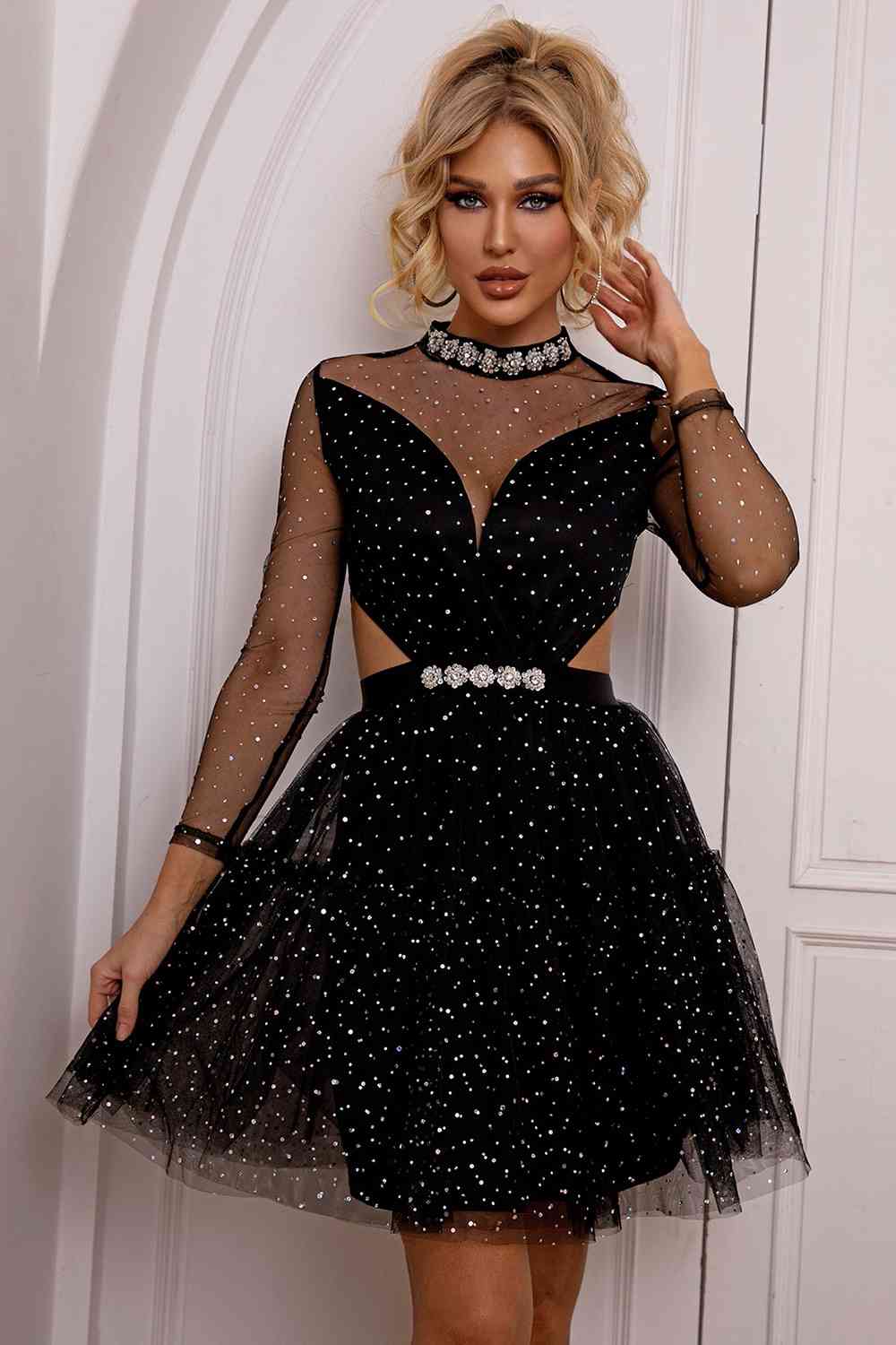 chinese dress ladies Elegant Lace Cutout Dress