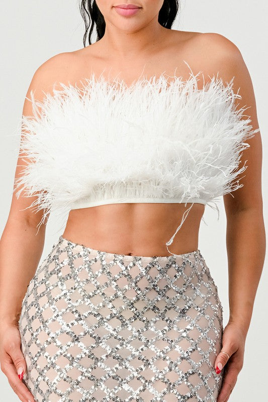 Don’t Mess With My Fur Crop Tube Top – Bold & Luxe Statement